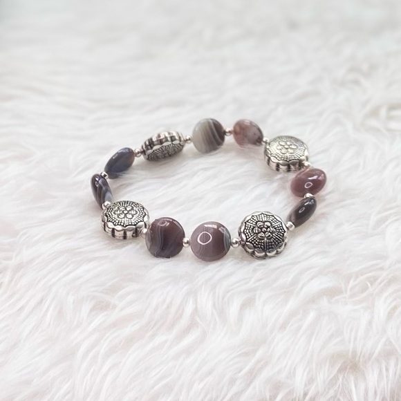 Botswana Agate Healing Bracelet - Picture 1 of 7